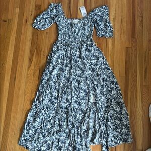 Abercrombie & Fitch Floral Blue and White Dress